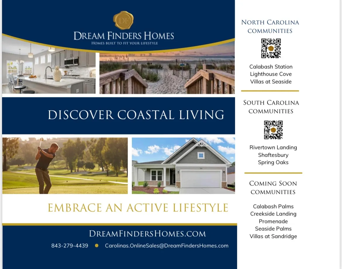 Coastal-living campaign artwork created for Dream Finders Homes
